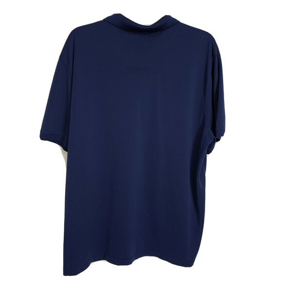 G.H. Bass & Co. Mens Sz XL Polo Shirt Pique Performance Rugby Blue Short Sleeve - Picture 2 of 8